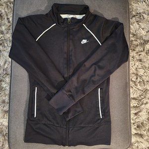 Nike Women’s Running Jacket Black and White Long Sleeve, XL (Petite)